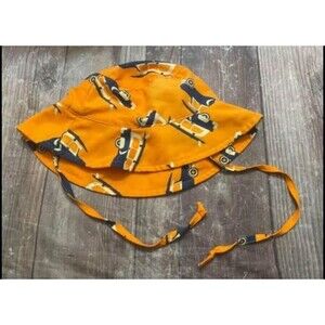 iPlay Baby Boy Toddler Orange Car Floppy Hat With Chin Strap, Size 6-18 months